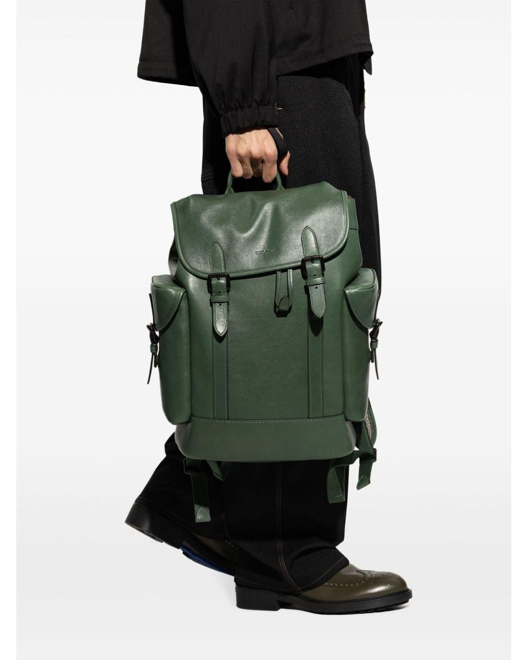 coach backpack men green COACH Hitch Backpack in Green for Men