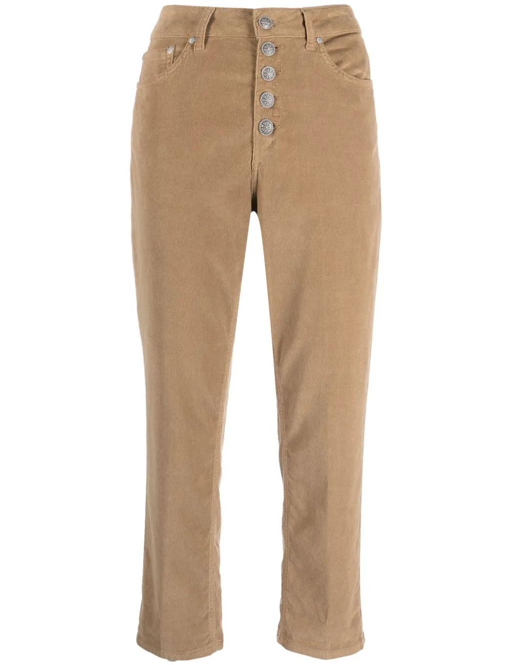 Dondup Natural Mid-Rise Cropped Trousers