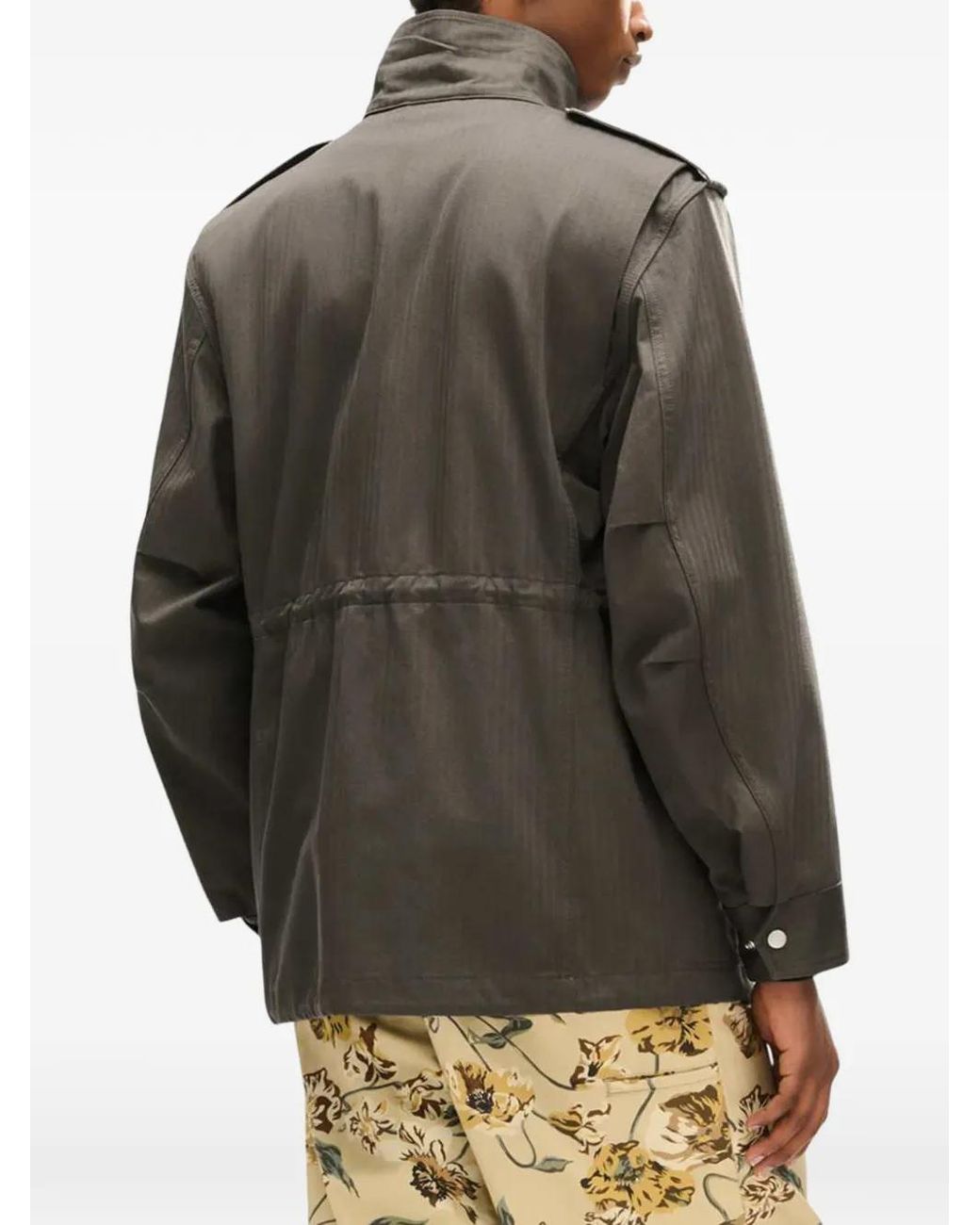 KENZO Green Paris Emblem Herringbone Jacket for men