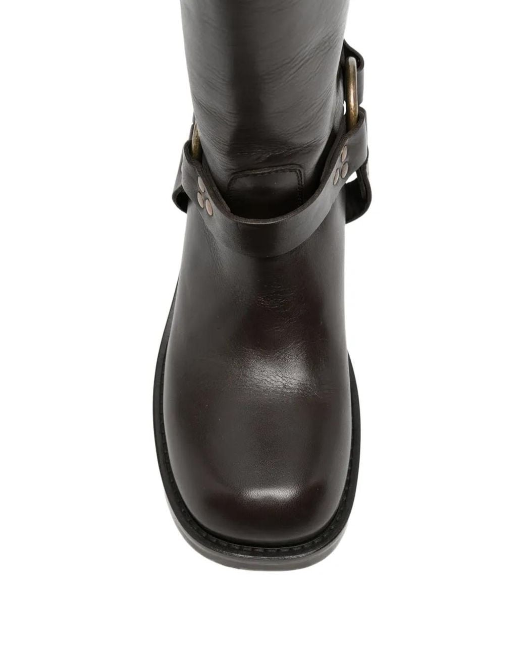 P.A.R.O.S.H. Black Buckle-Strap Studded Boots