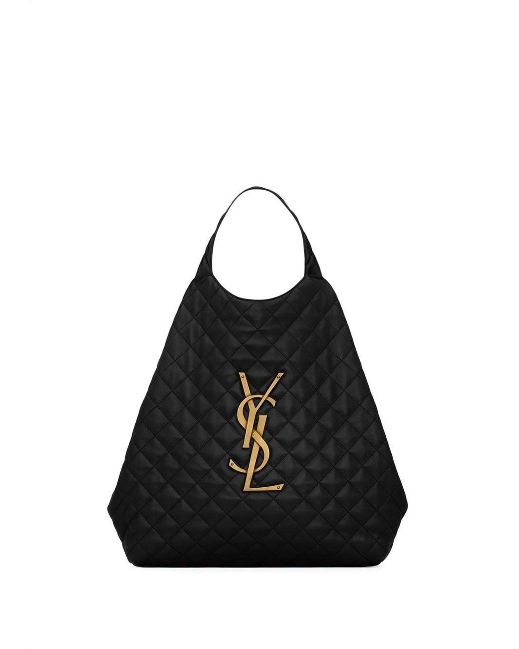 Saint Laurent Leather Icare Maxi Quilted Tote Bag in Black Lyst