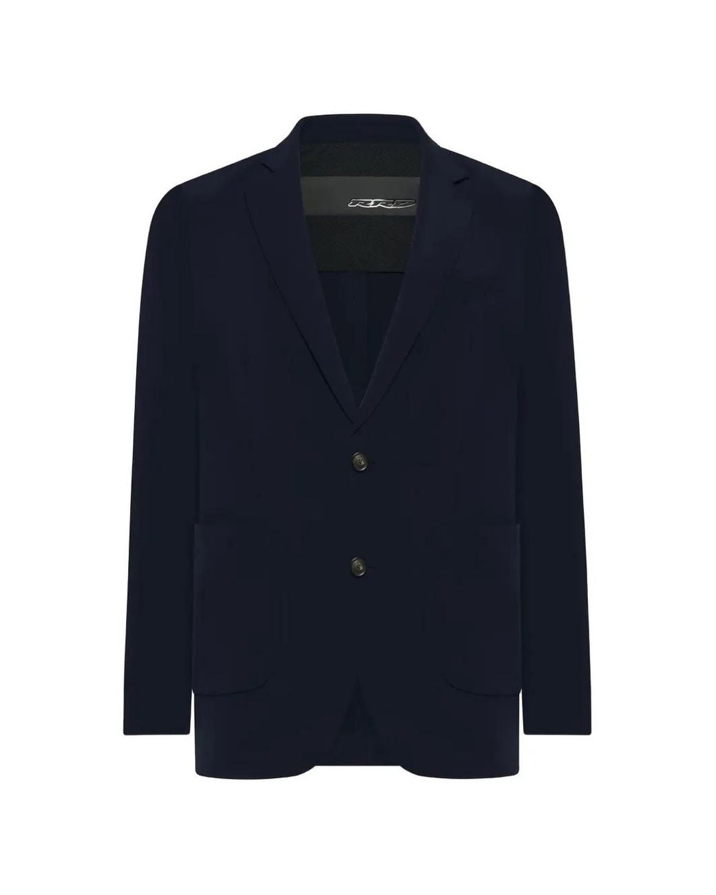 Rrd Blue Single-Breasted Blazer for men