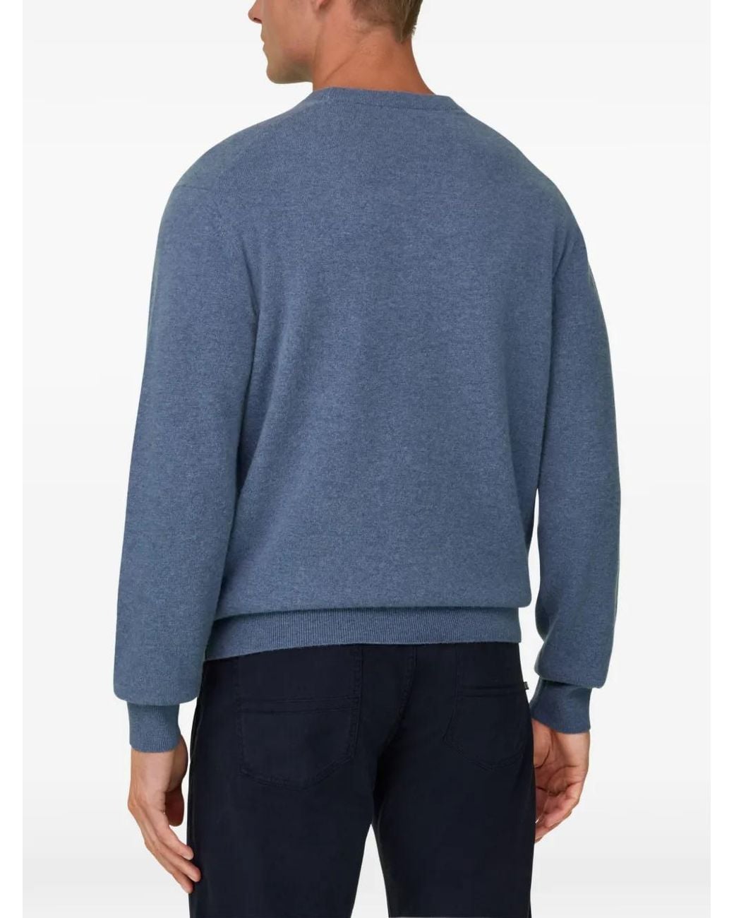 Boggi Blue Crewneck Jumper for men