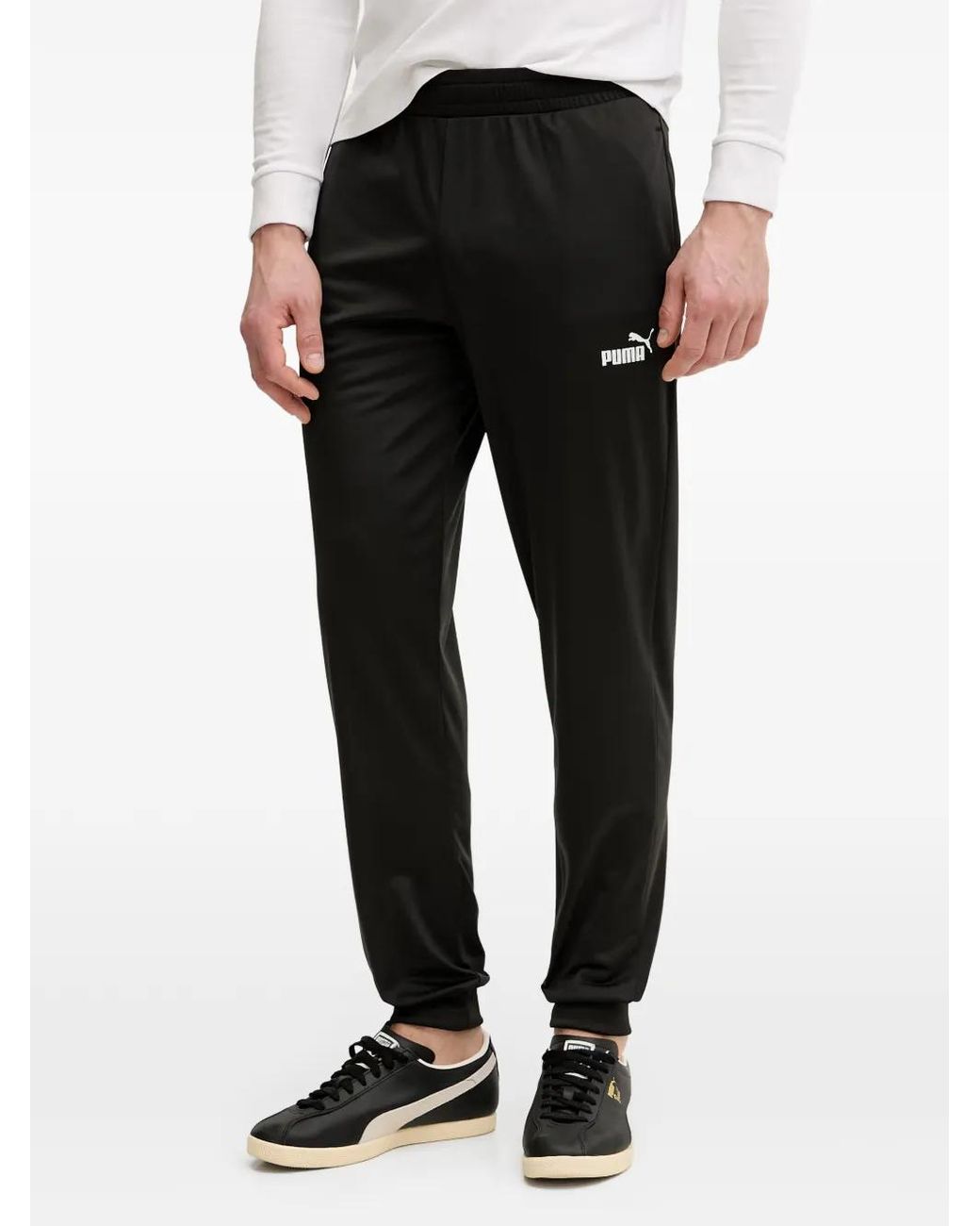 PUMA Black Logo-Print Tracksuit for men