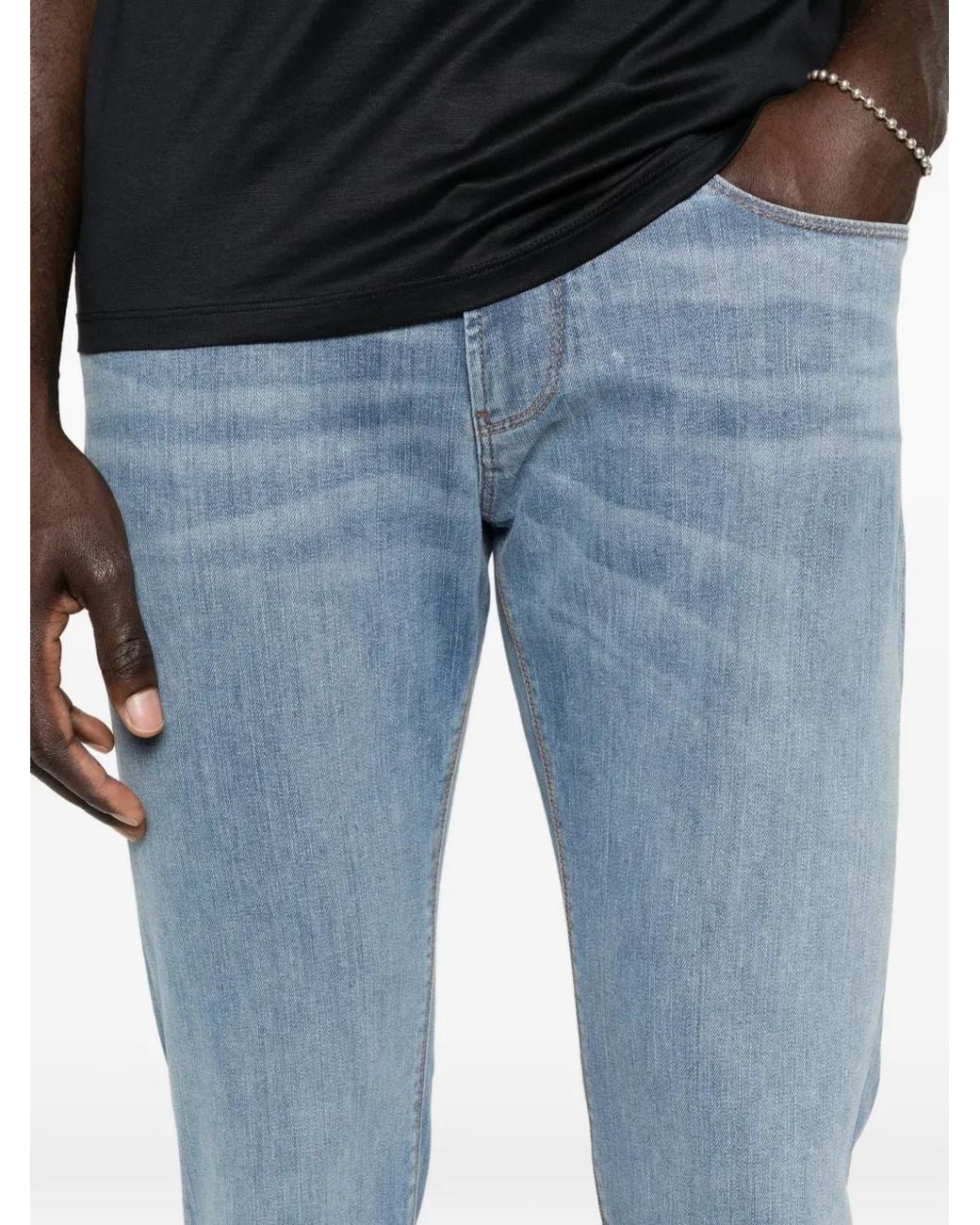 Emporio Armani Blue Denim Cotton Jeans for men
