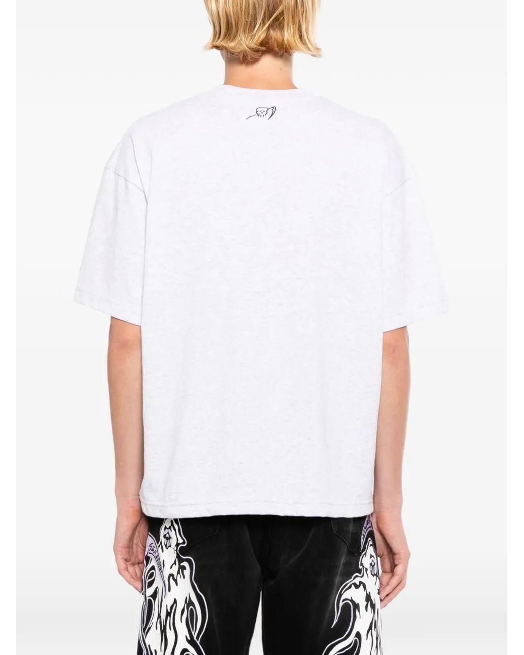 Warren Lotas Blue Graphic-Print T-Shirt for men