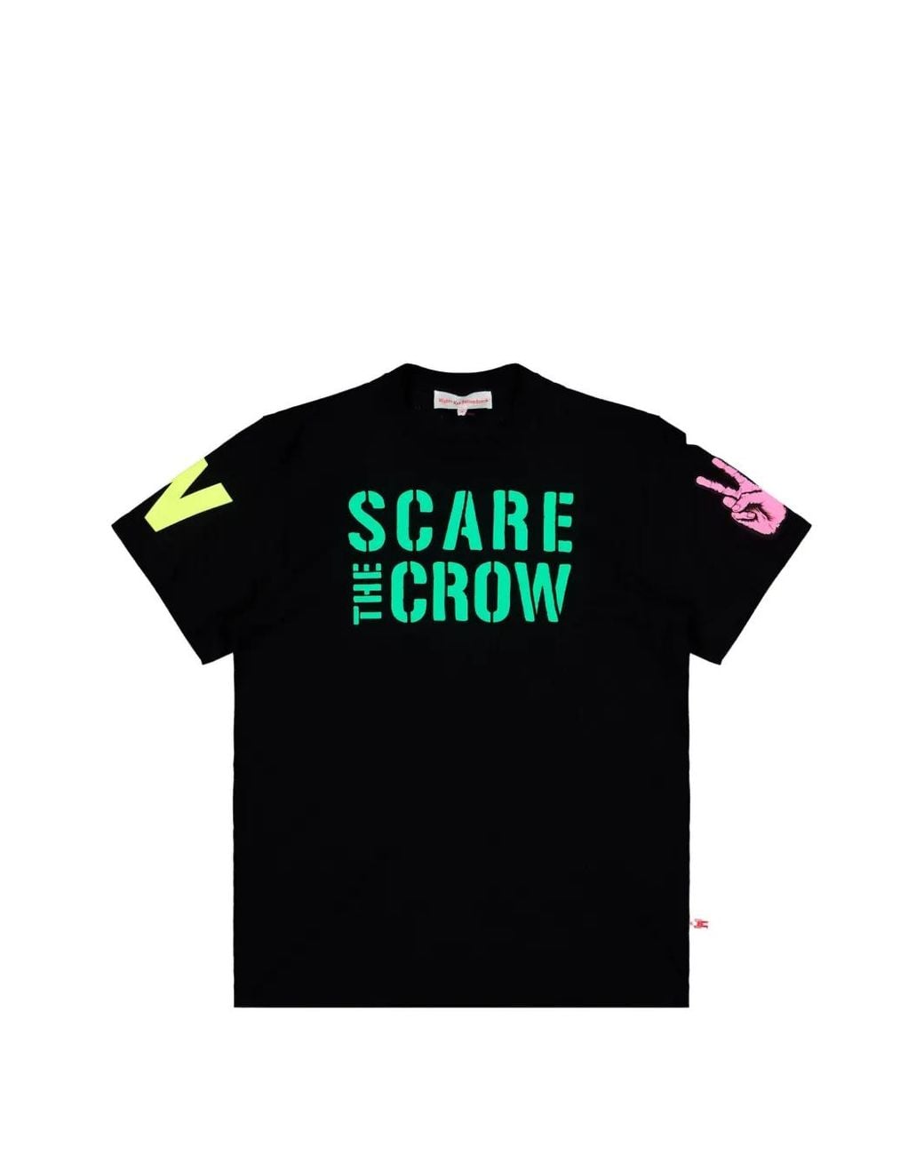 Walter Van Beirendonck Black Scare The Crow Graphic-Print T-Shirt for men