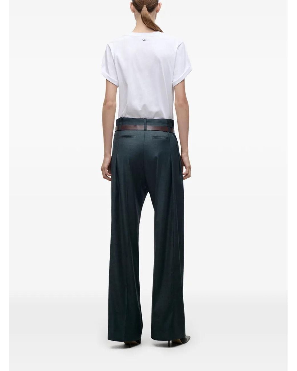 Victoria Beckham Black Ethel Wide-Leg Trousers