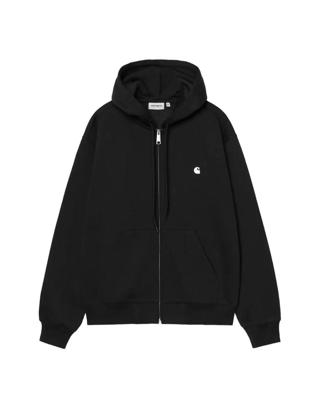 Carhartt Black Mack Logo-Embroidered Zip-Up Hoodie for men