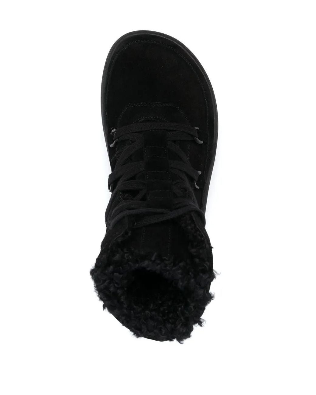 Gia Borghini Black Flatform Lace-Up Suede Boots
