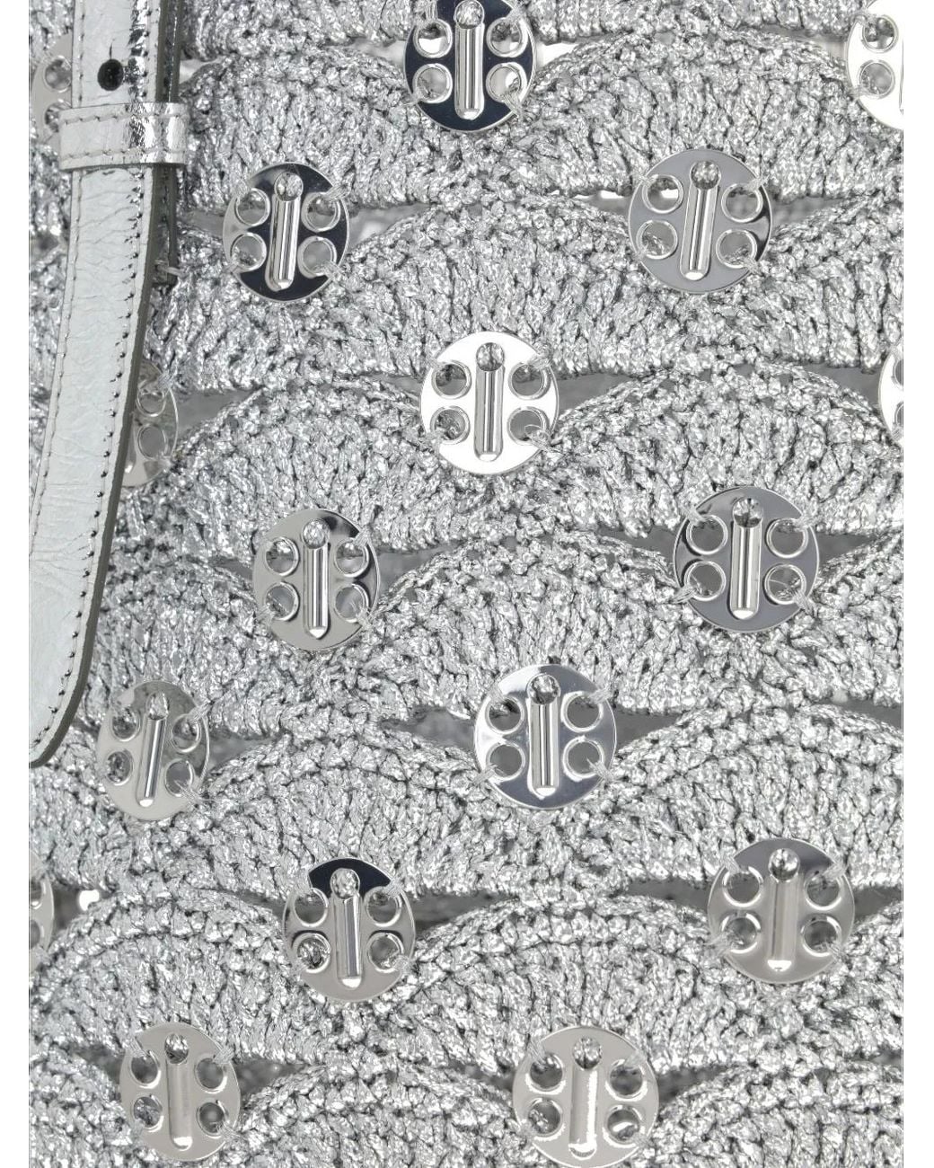 Rabanne White Crochet Tote Bag