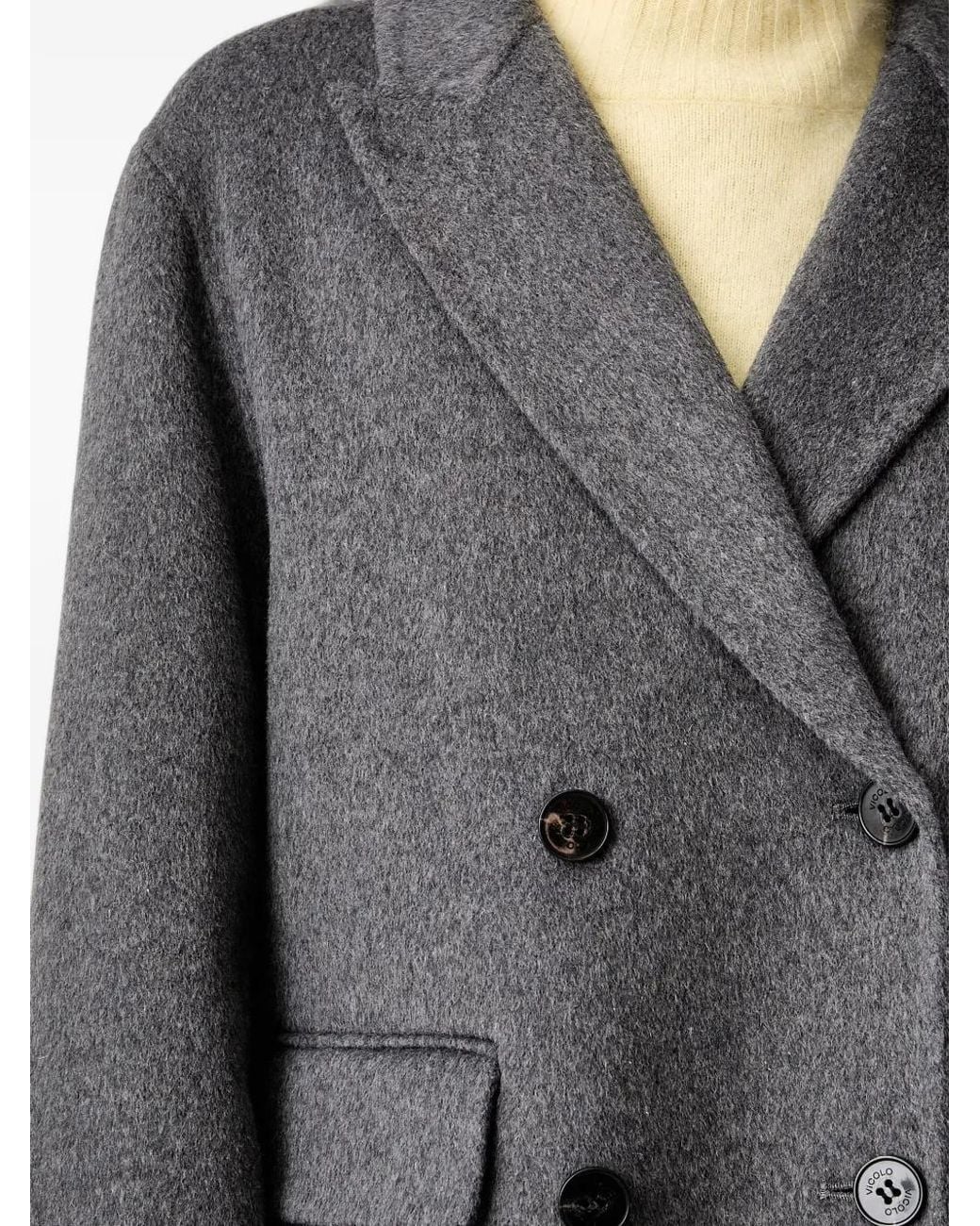 ViCOLO Gray Double-Breasted Blazer