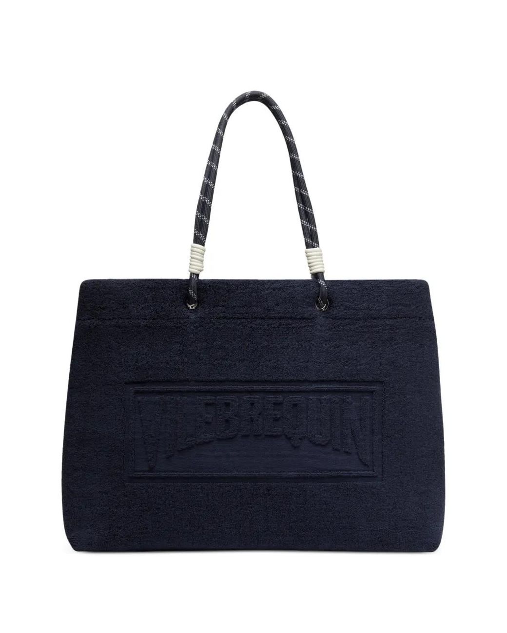 Vilebrequin Blue Logo-Jacquard Terry Beach Bag