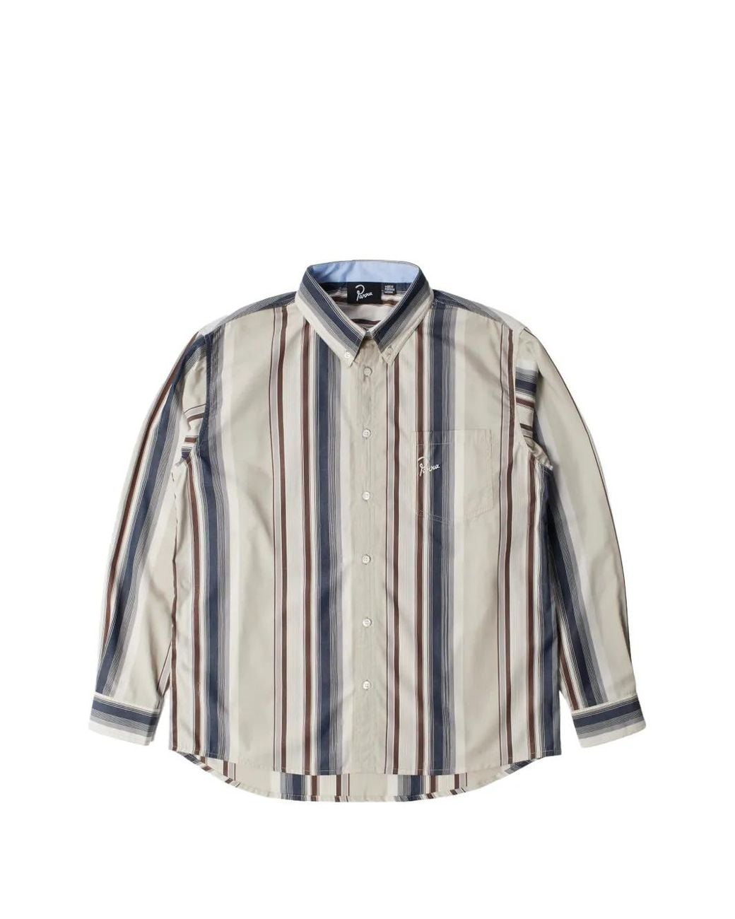 by Parra Gray Vertical Darwin Striped Shirt for men