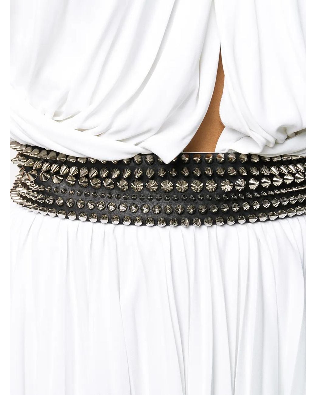 Philipp Plein White Draped Mini Dress