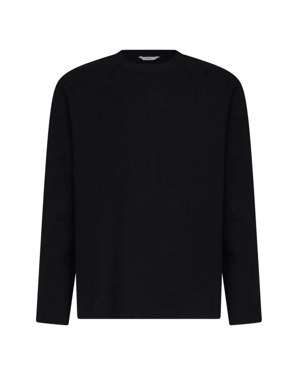 Hevò Black Fiumara Crew-Neck Sweater for men