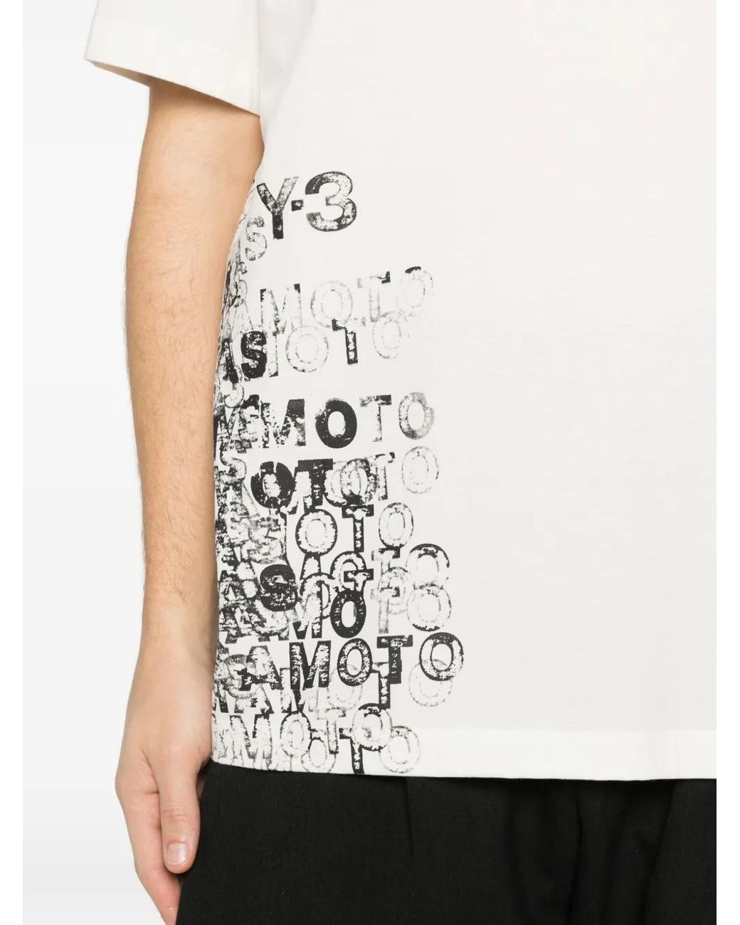 Y-3 White Gfx Ss Tee