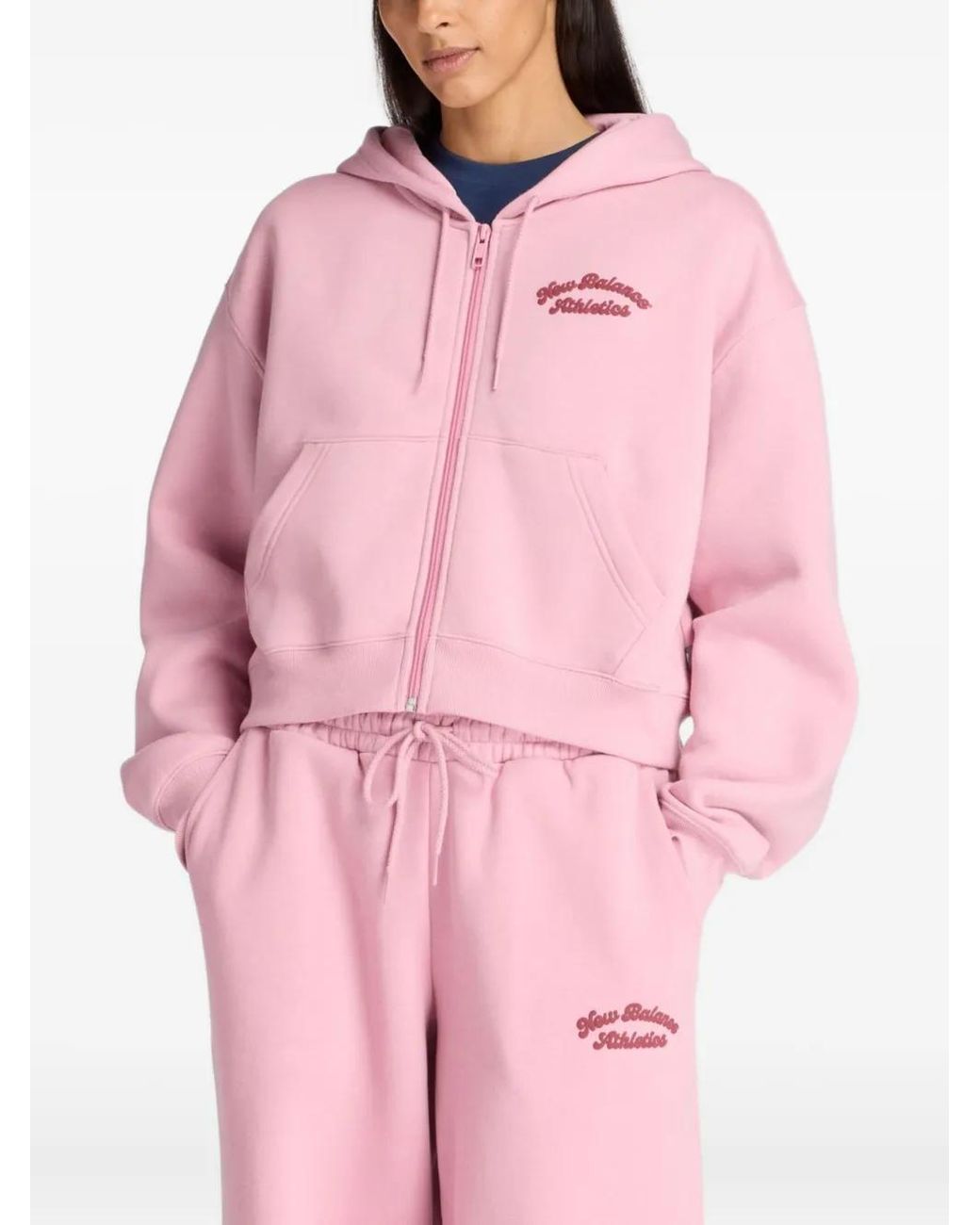 New Balance Pink Full-Zip Hoodie
