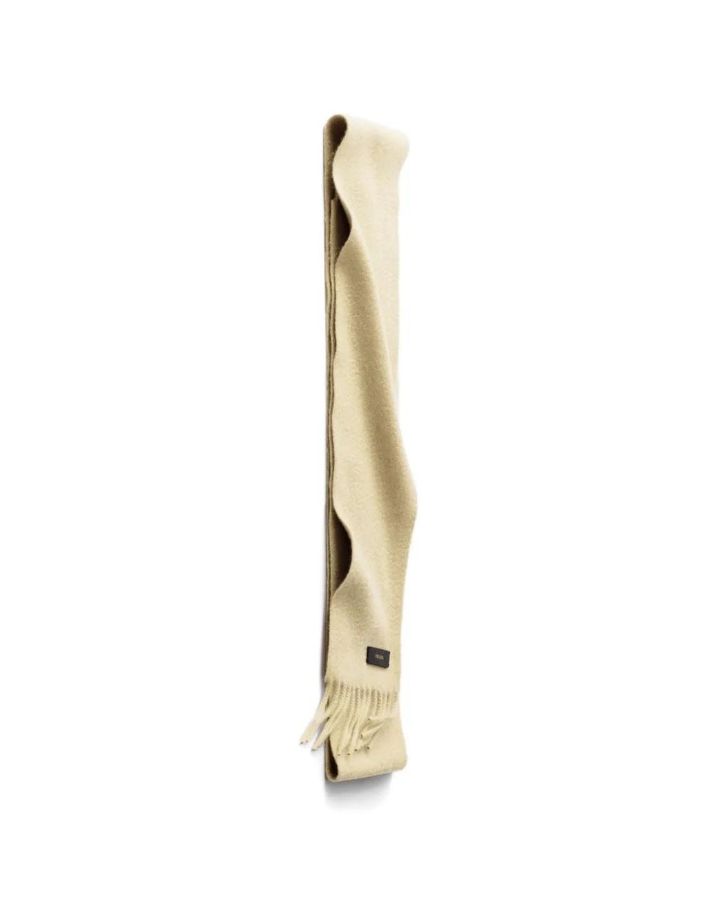Prada White Logo-Patch Scarf