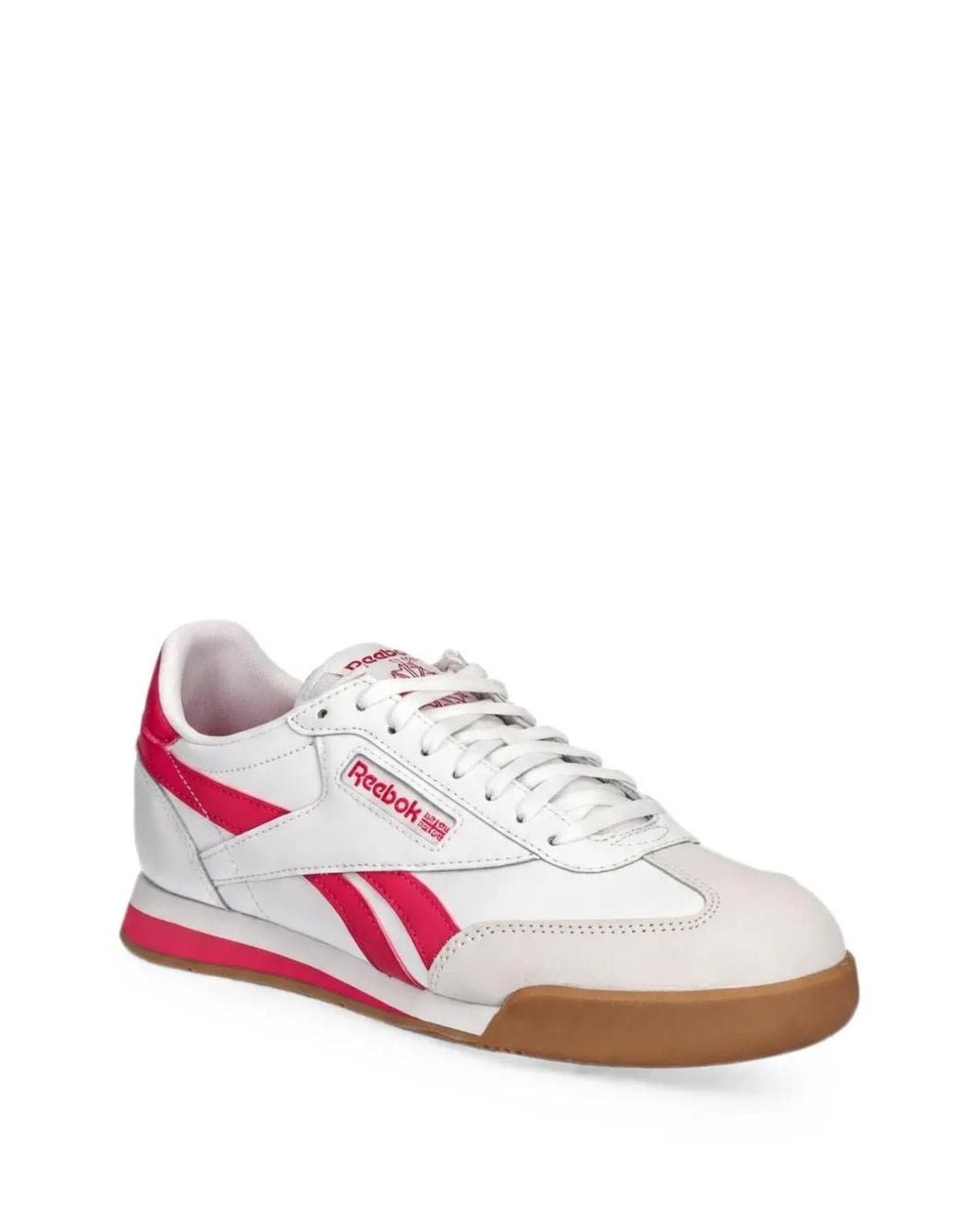 Reebok Pink Suede Striped Sneakers