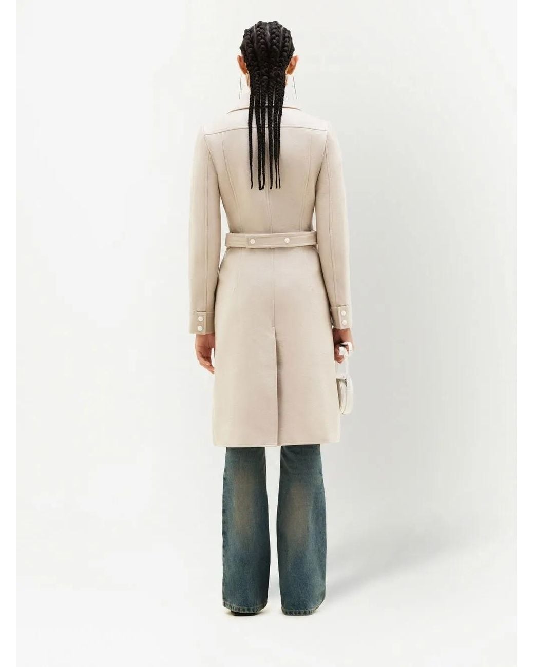 Courreges Natural Reedition Vinyl Trench Coat