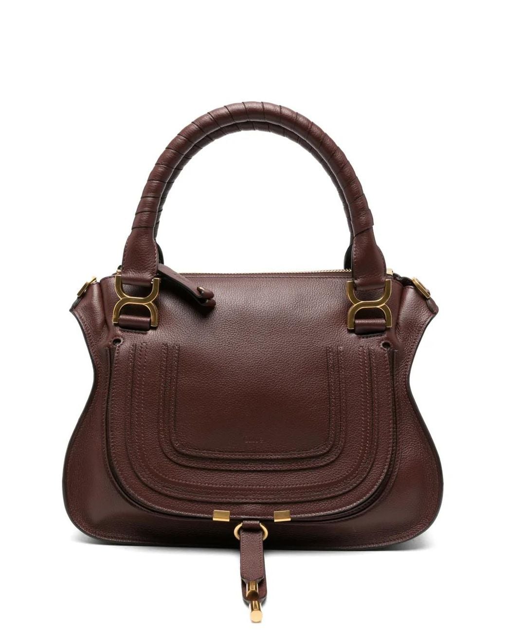 Chloé Brown Marcie Leather Tote Bag