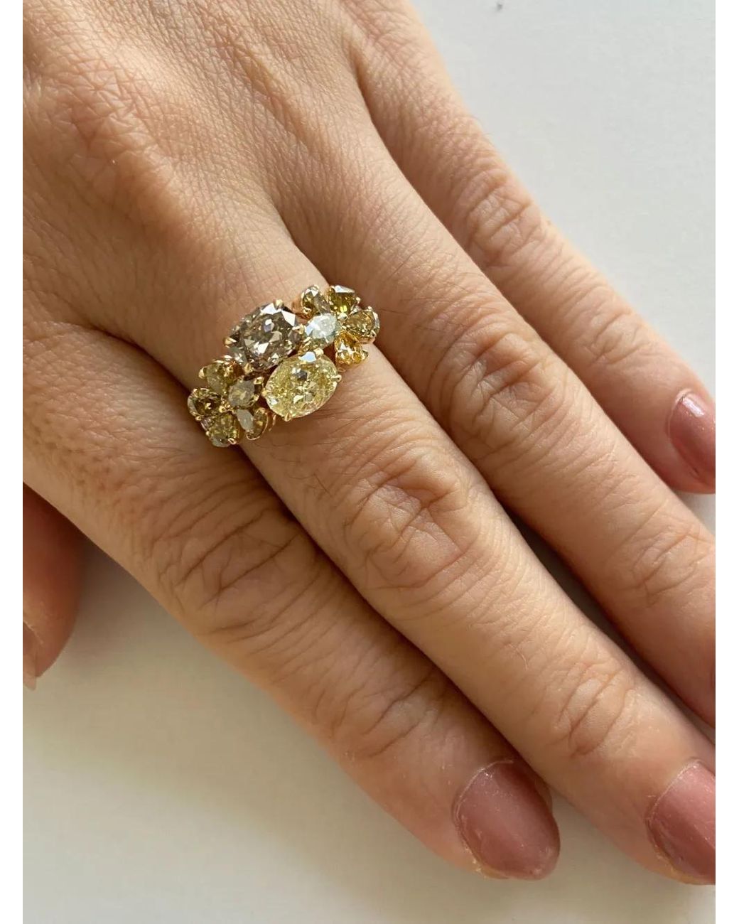 HYT Jewelry Metallic 18Kt Diamond Cocktail Ring