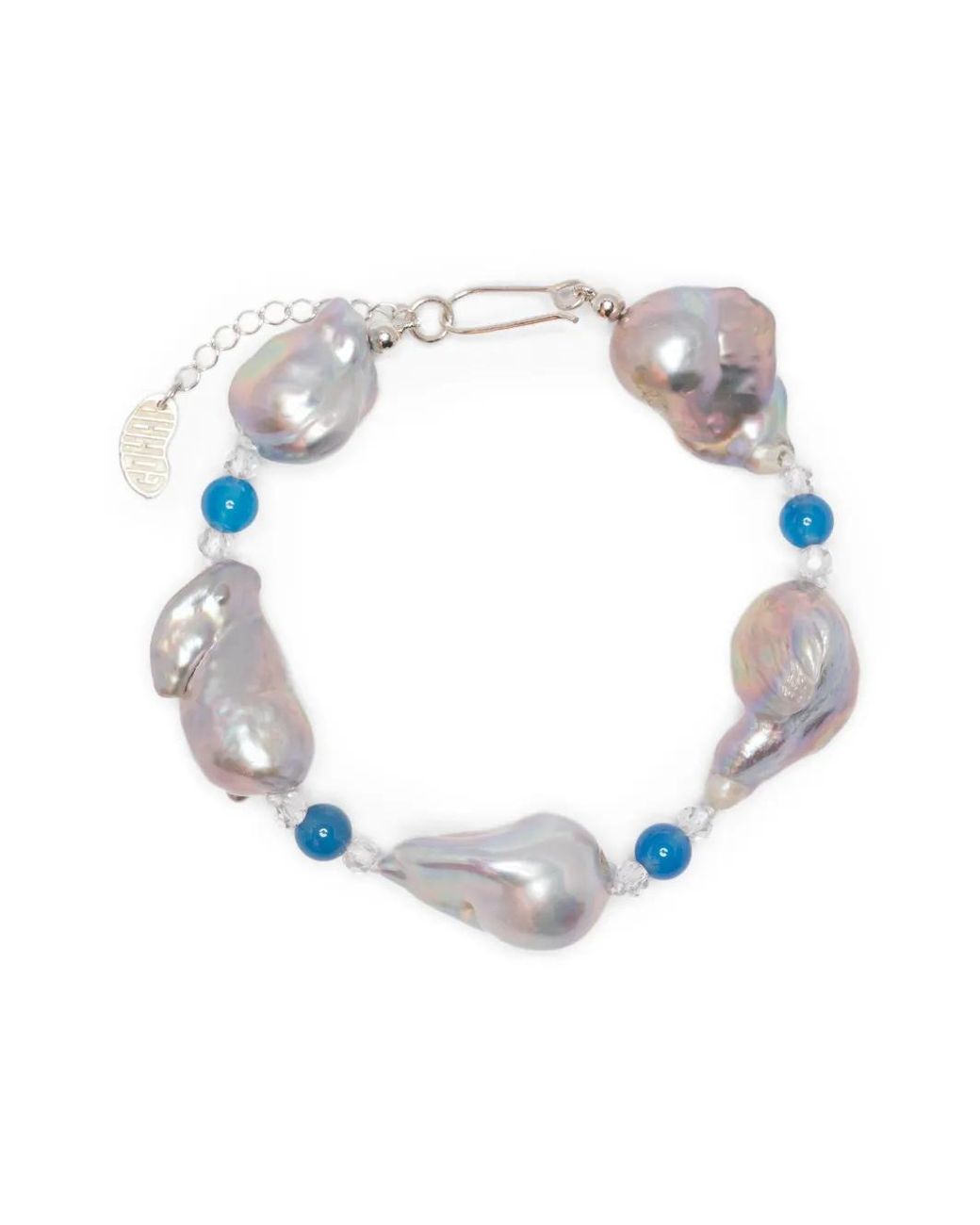 Gohar World White Sterling Host Pearl Bracelet