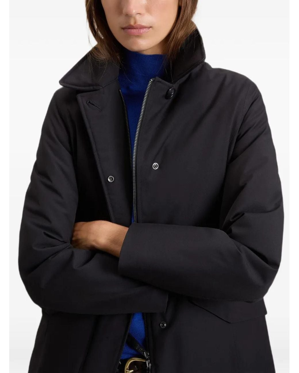Woolrich Black Removable-Hood Coat