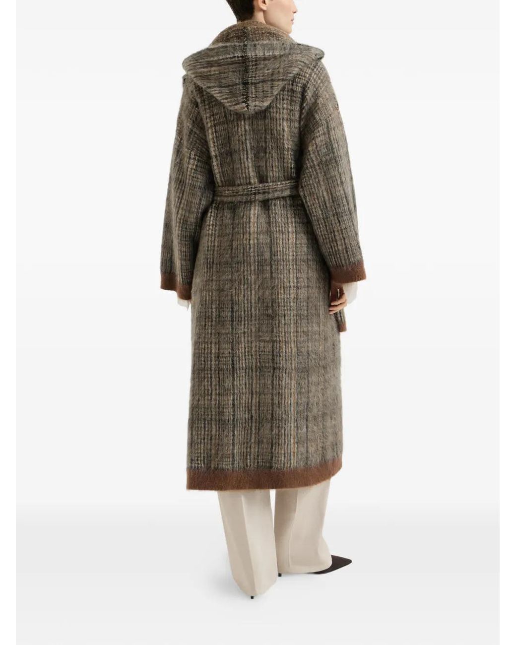 Brunello Cucinelli Green Belted Coats