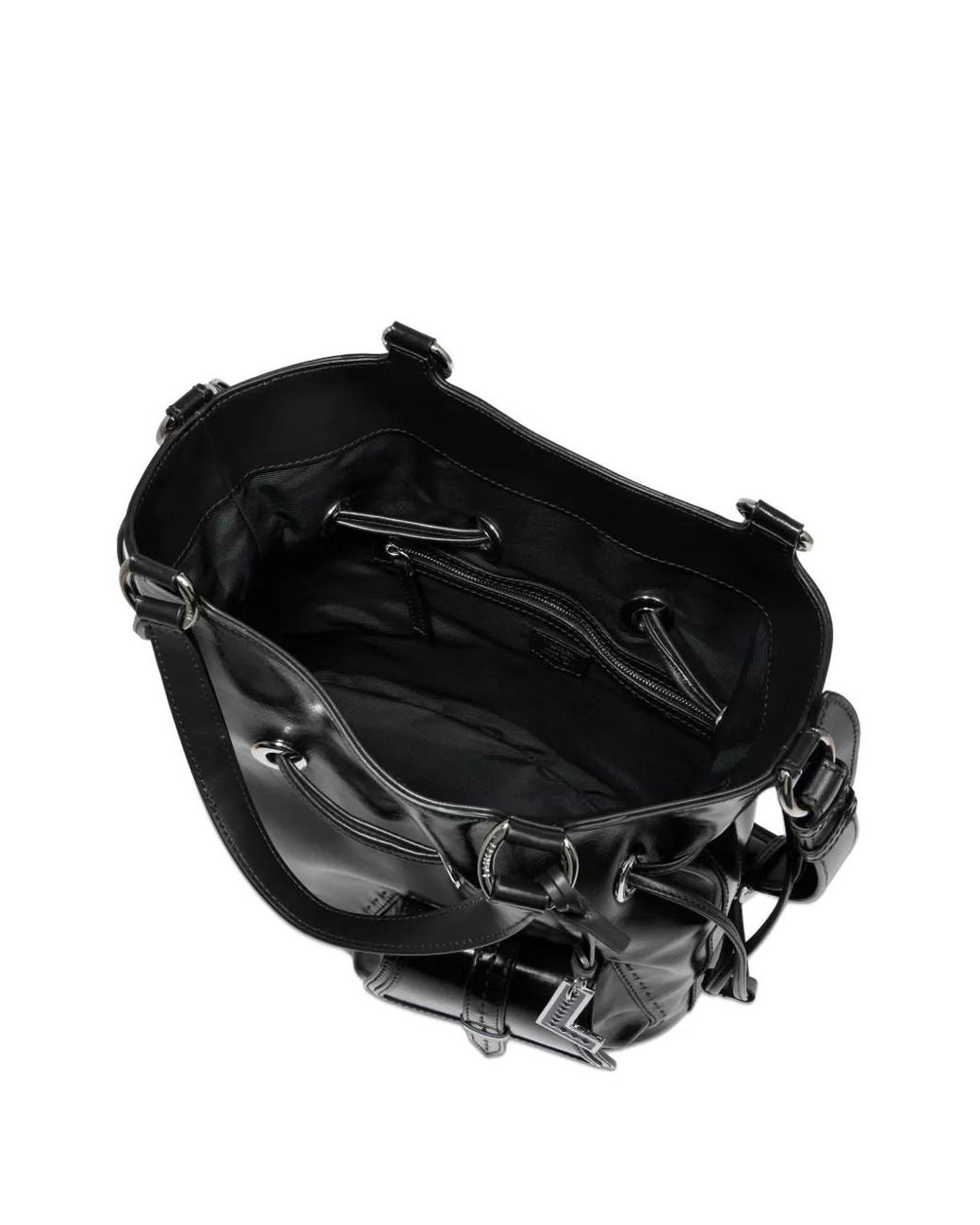 Lancel Medium Premier Flirt Drawstring Leather Shoulder Bag in Black | Lyst