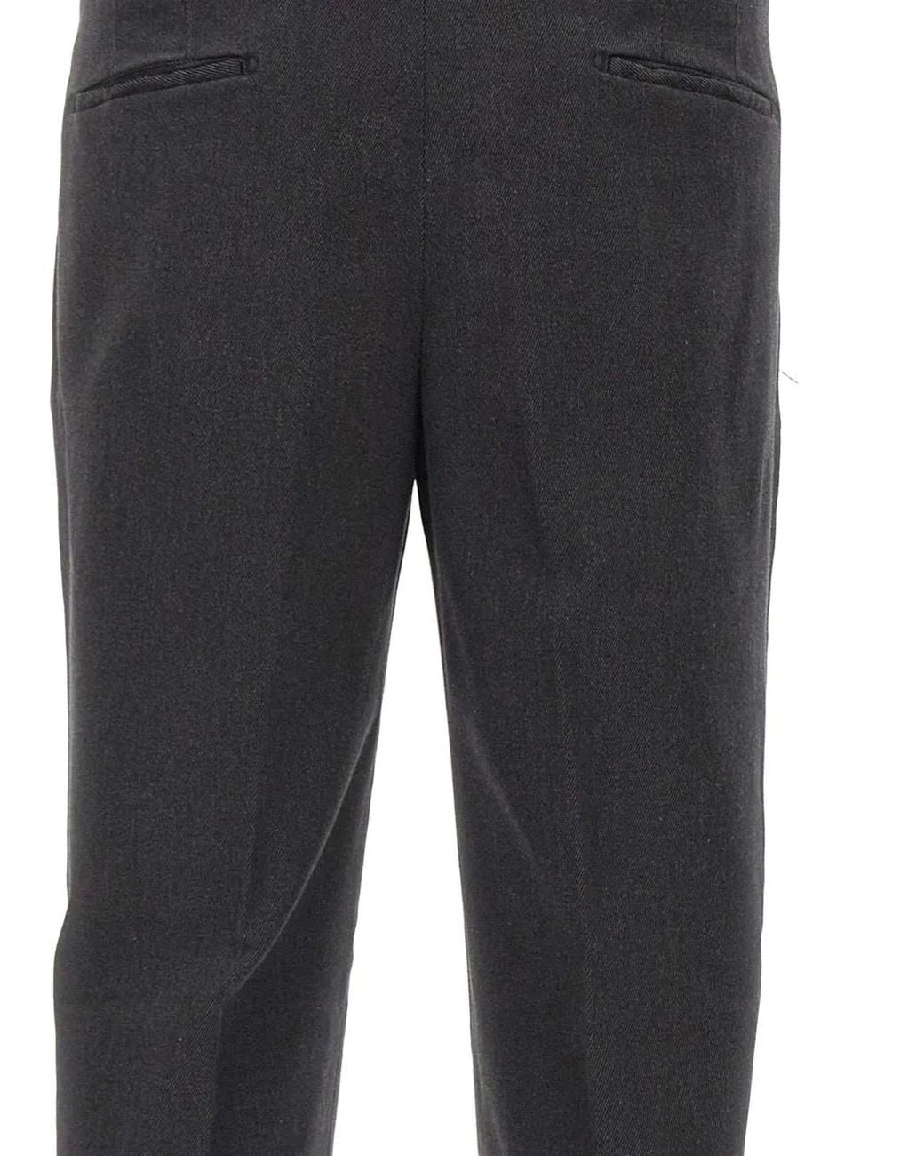 Devore Blue Pleated Cuffed Trousers for men