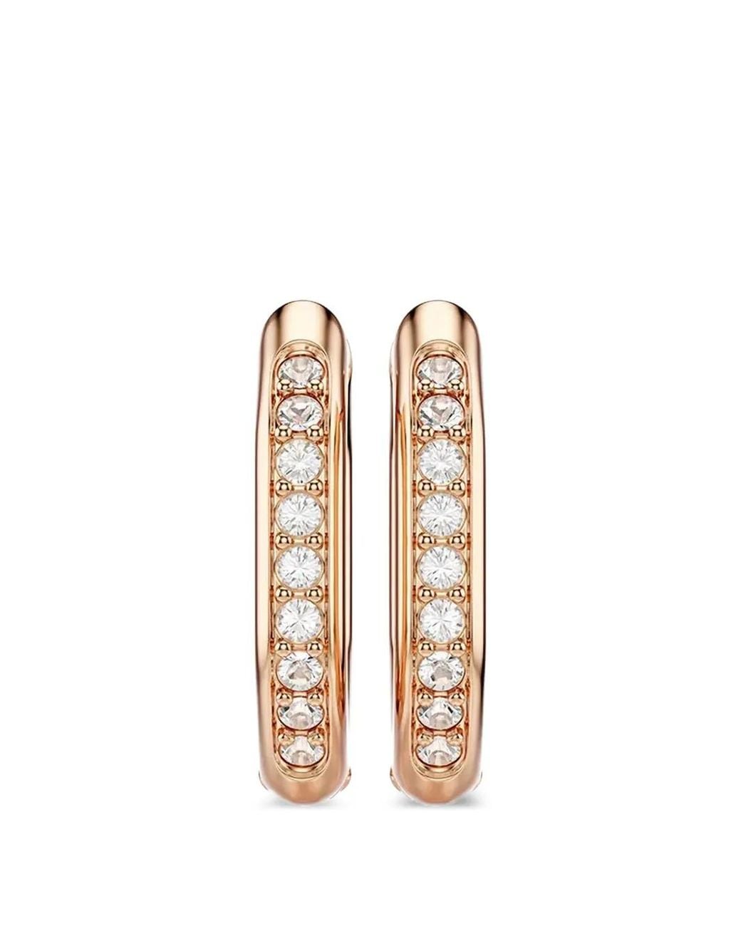 Swarovski Metallic Dextera Crystal-Embellished Hoop Earrings