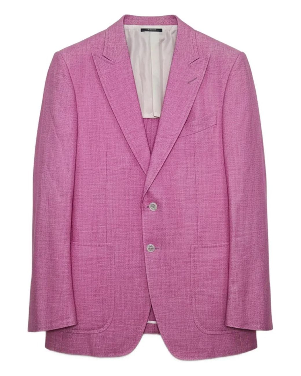 Tom Ford Pink Blazer À Revers Pointus for men
