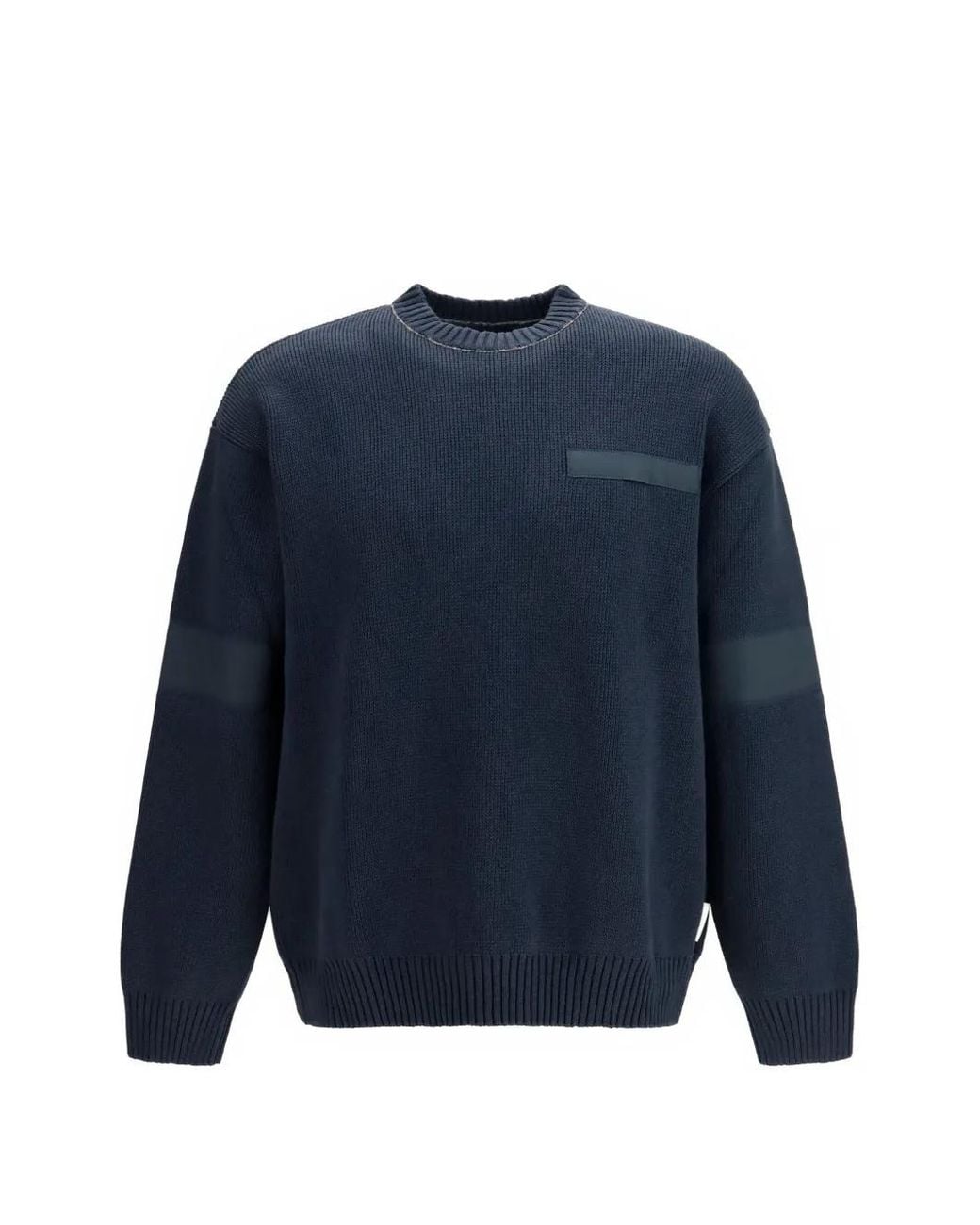 GR10K Blue Replica 30000 Crew-Neck Panelled Sweater for men