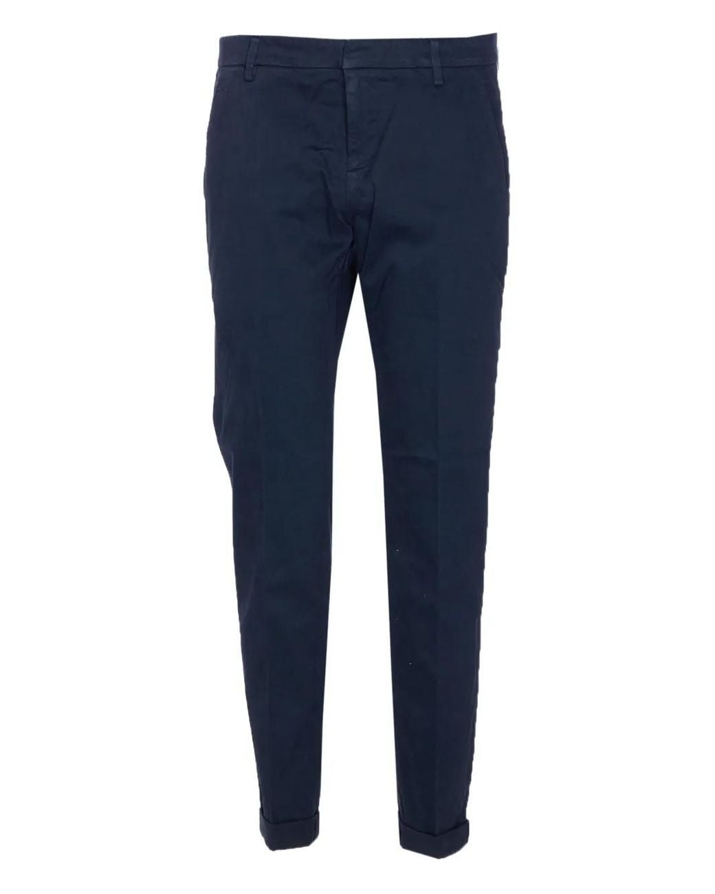Dondup Blue Button-Fly Trousers for men
