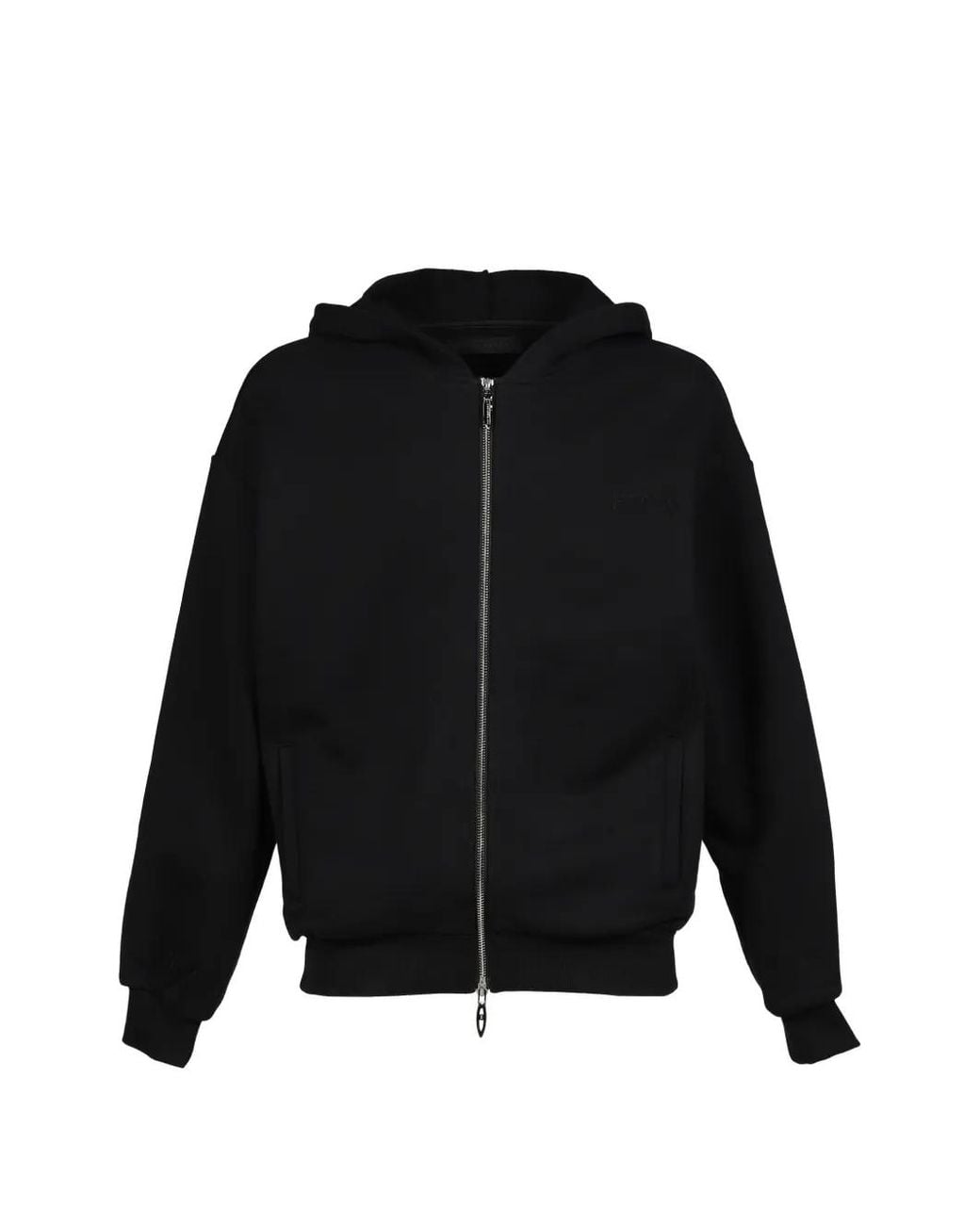 JUN/NAKAYAMA Black Logo-Embroidered Zip-Up Hoodie for men