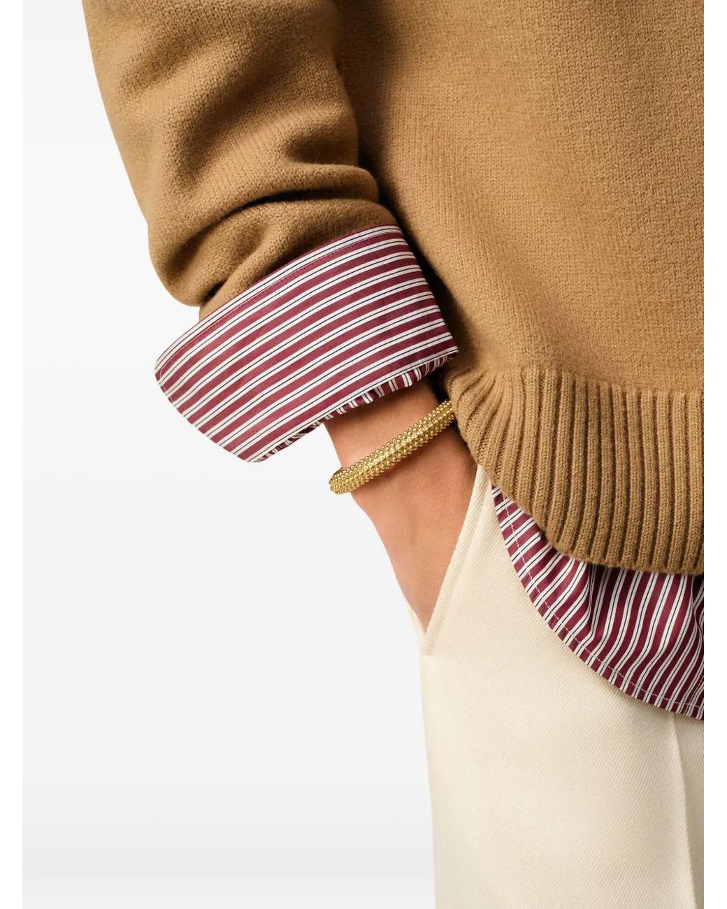 AMI Metallic Bead-Effect Bracelet