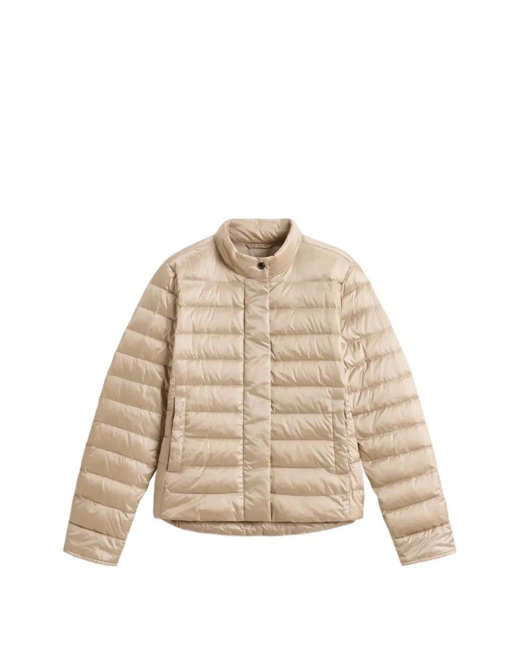 Woolrich Natural Quilted Lightweight Down Jacket