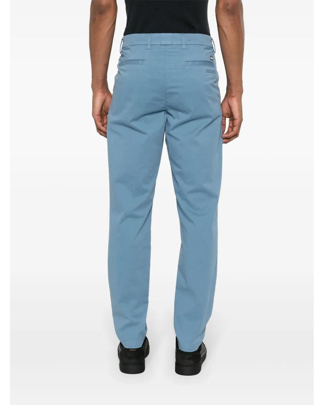 Boss Blue Slim-Cut Chino Trousers for men
