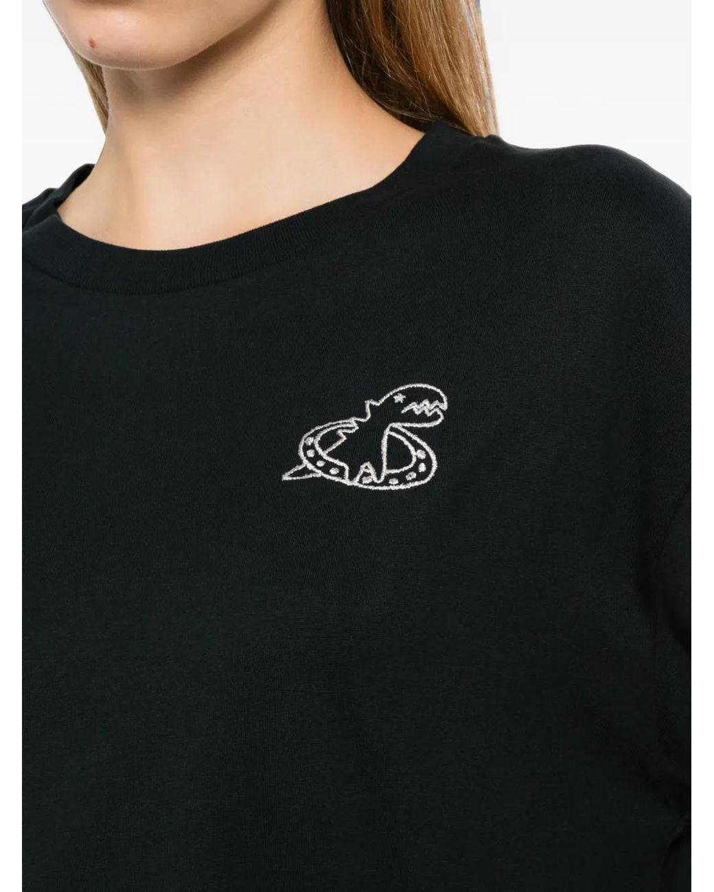 SPORT b. by agnès b. Black Logo-Embroidered T-Shirt