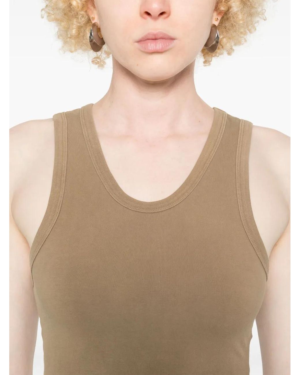 Entire studios Natural Cropped Tank Top