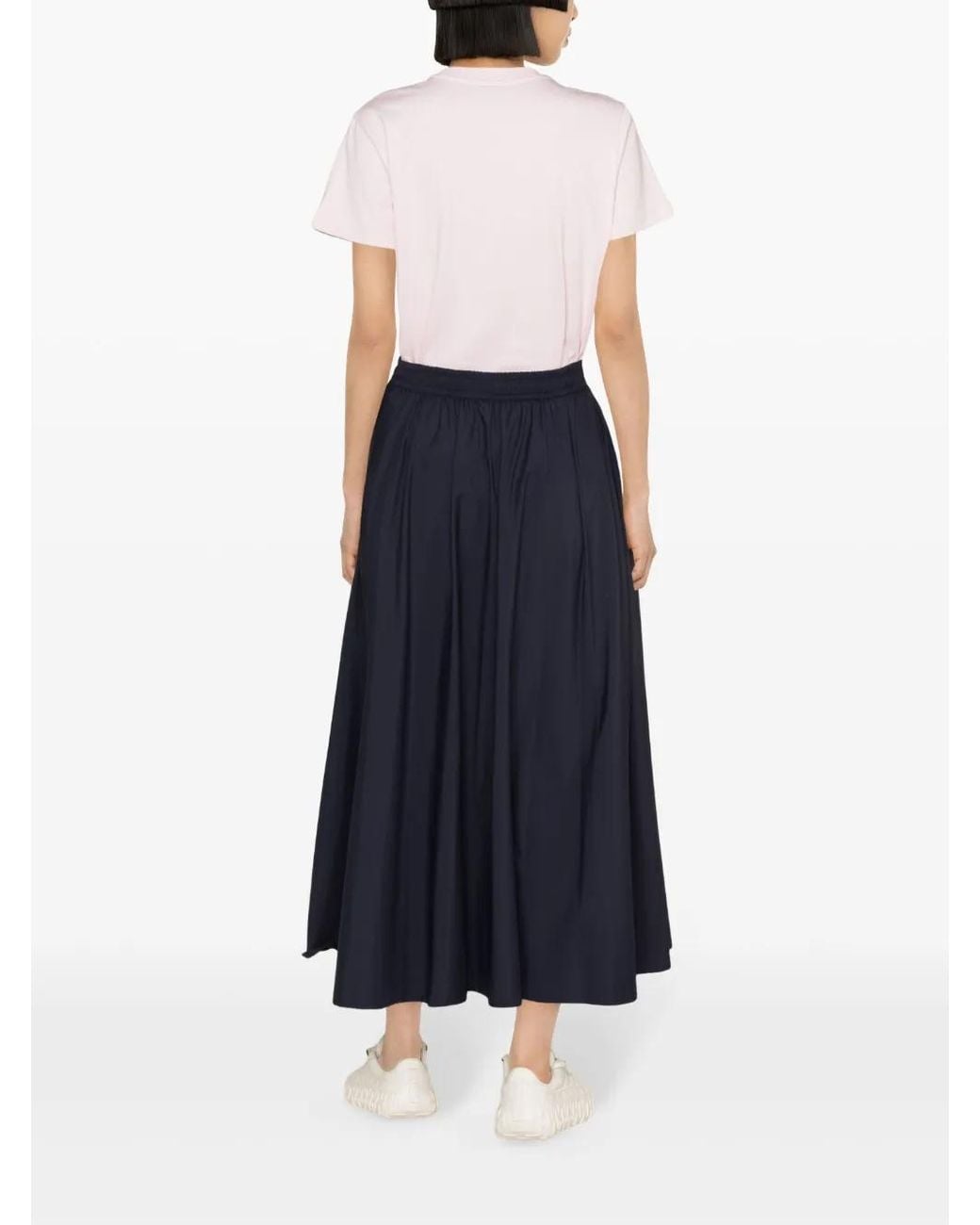Herno Blue Nylon Long Skirt