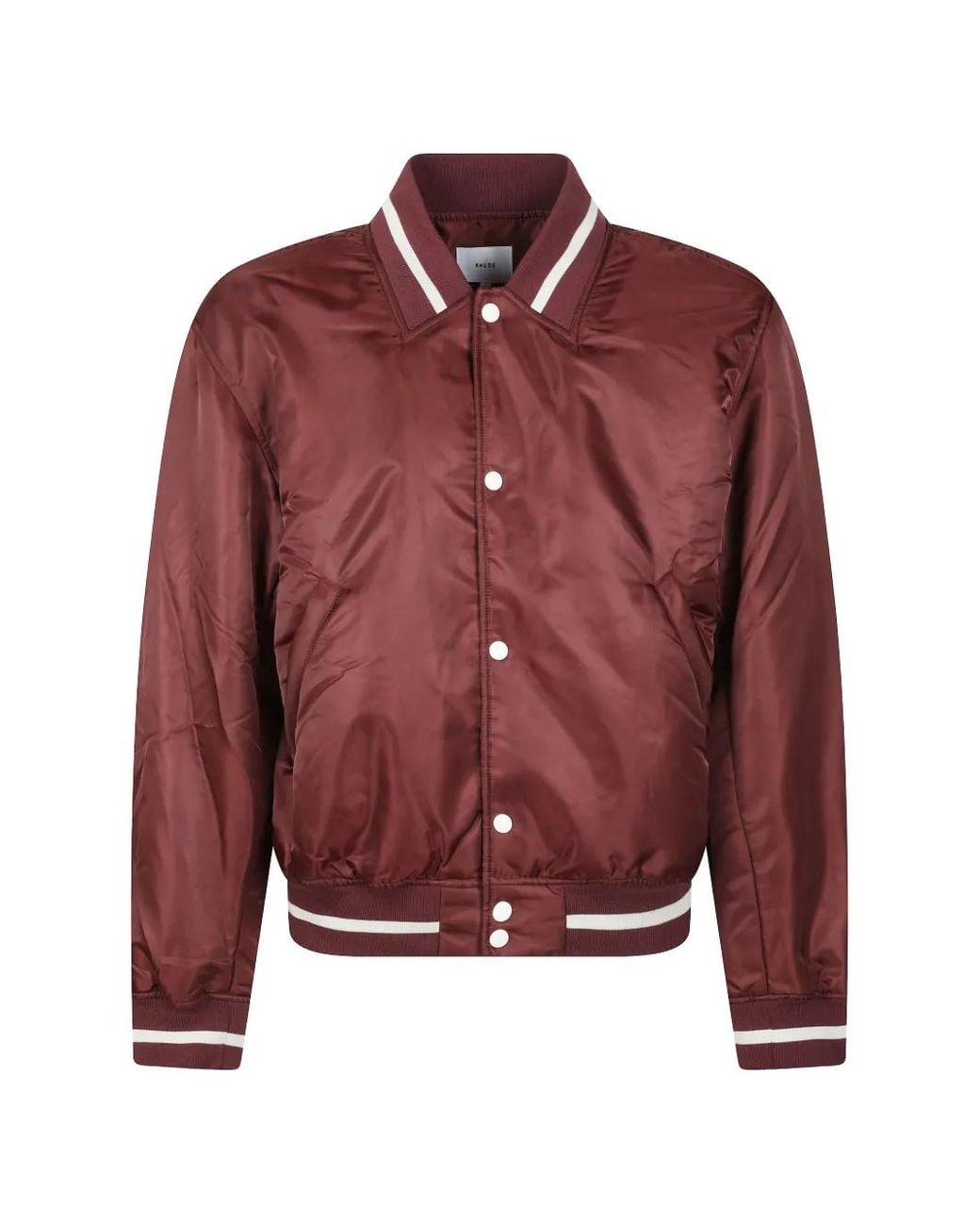 Rhude Red Logo-Print Striped-Trim Jacket for men