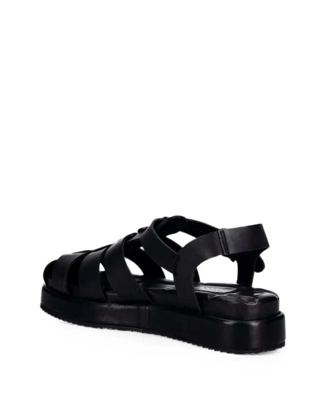 Barbour Black Hindburn Buckle-Fastening Flat Sandals
