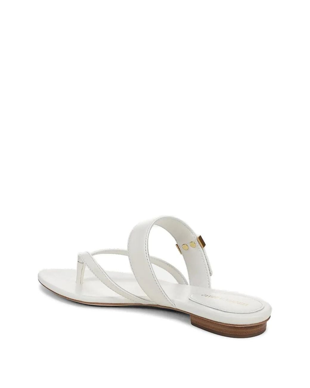 Veronica Beard White Salva Dash Flat Sandals