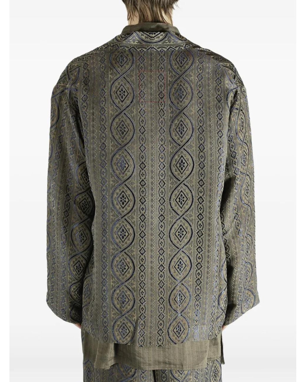 Uma Wang Brown Juno Patterned Jacket for men