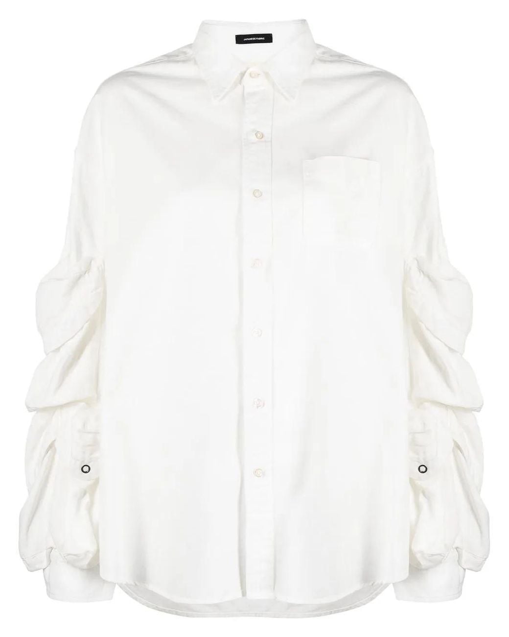R13 White Cargo Pockets Shirt