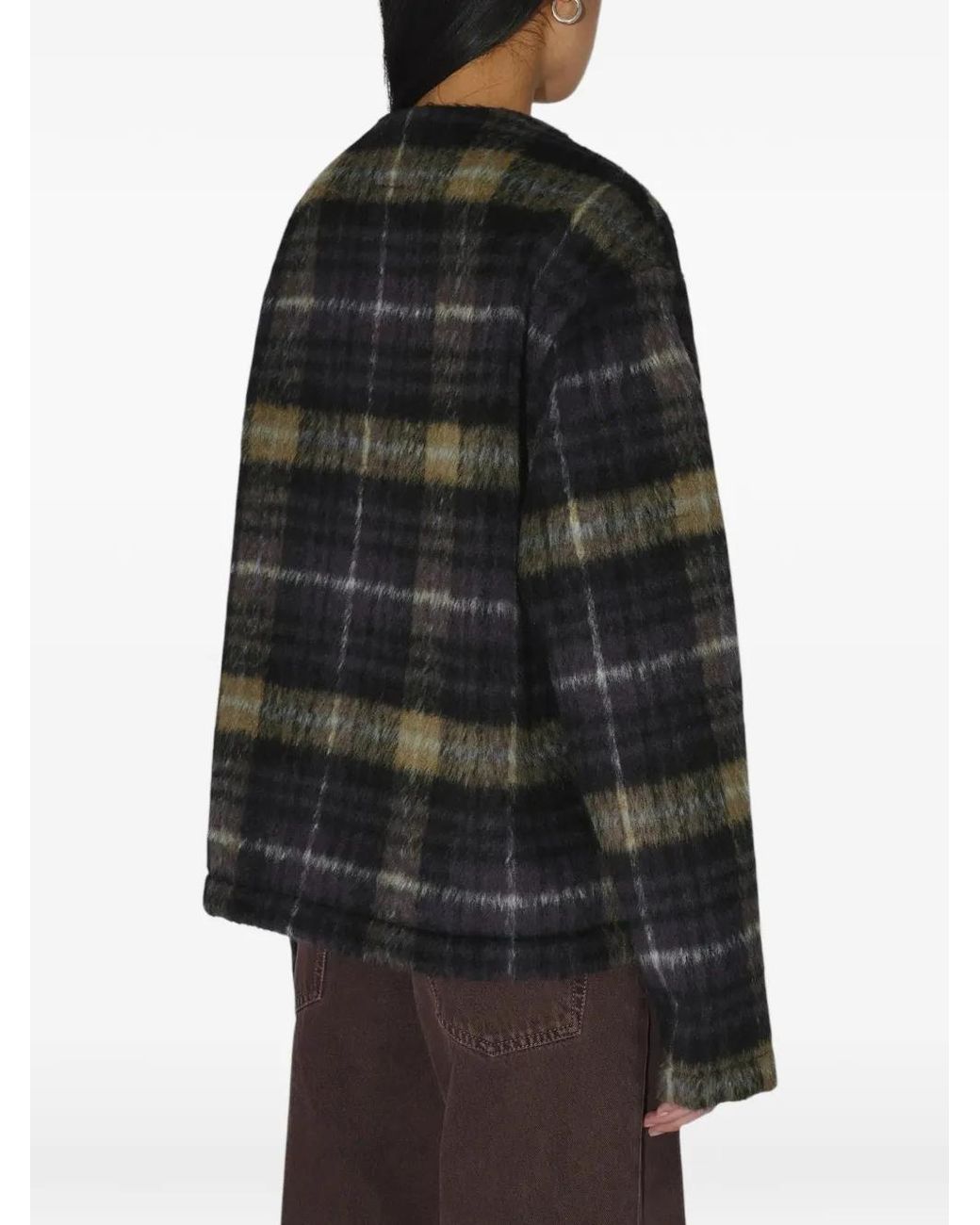 Dr. Denim Black Julian Check-Pattern Cardigan