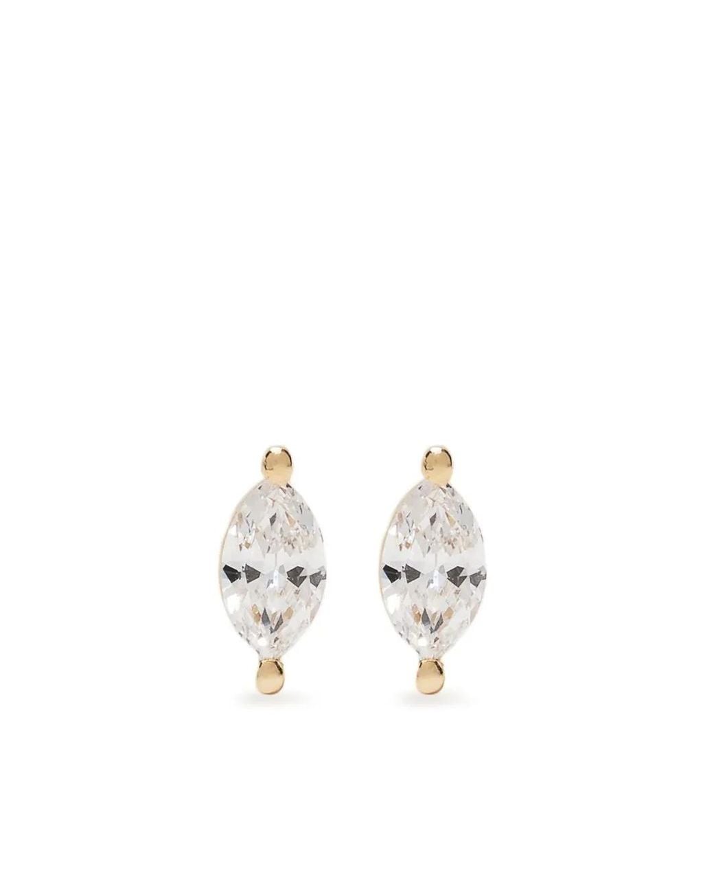EF Collection White 14Kt Diamond Stud Earring
